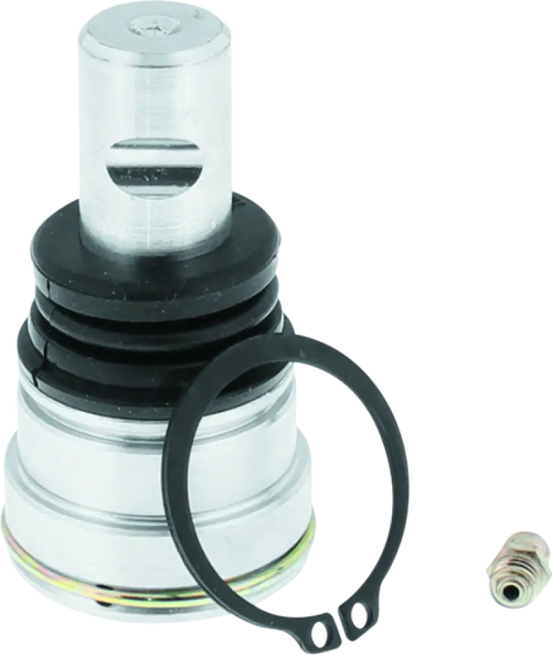 Silver and black mechanical part from Polaris Brutus lower ball joint kit