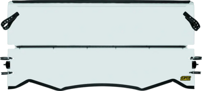White truck bed cover for Kawasaki KRF800 Teryx using QuadBoss folding windshield