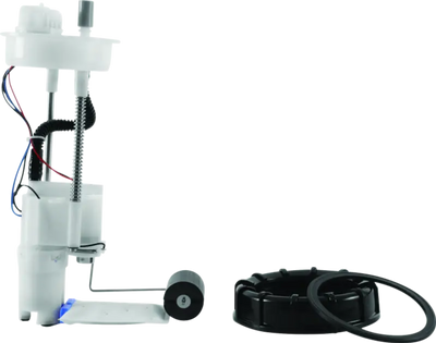 White Polaris RZR fuel pump module with gasket and black retaining ring for 2010 RZR 4 800