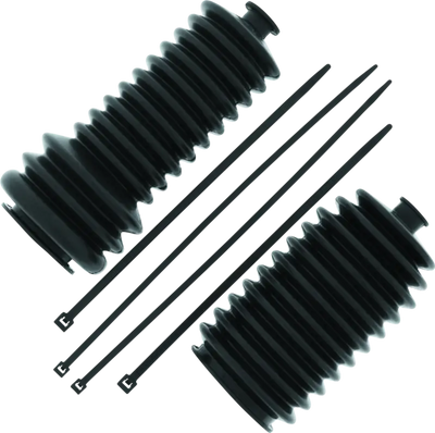 Black corrugated bellows and toothed belt for Can-Am Commander tie rod assembly