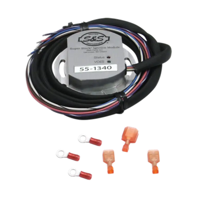 Yamaha YFB250 Timberwolf ignition module with wiring harness and terminal connectors