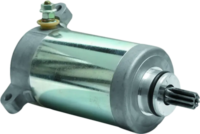 Silver-colored electric starter motor for Kawasaki KLF300 Bayou quad bike replacement