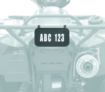 Quadboss ATV License Plate Kit - Black - Programmers & Chips