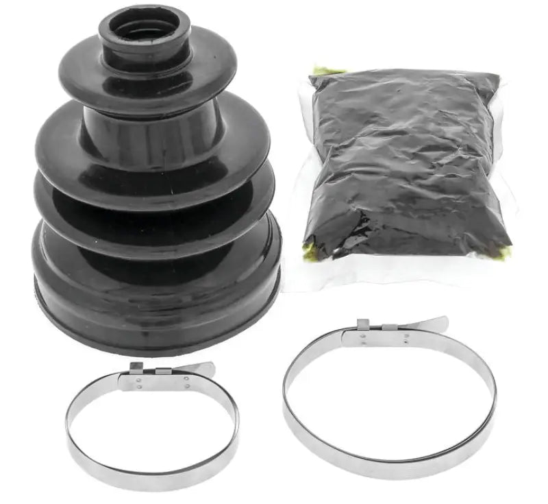 Black rubber QuadBoss CV Boot Kit for ATV’s CV joints, high-quality boot kit