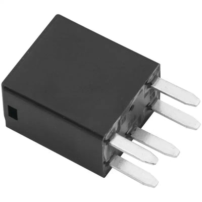 Black QuadBoss Polaris 35A relay with metal pins for reliable performance
