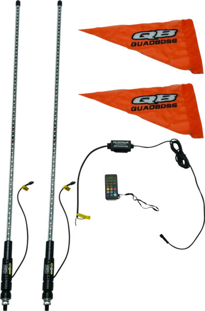 QuadBoss Qb 4Ft Clear Dual Whip Bt - 609665 - Lights