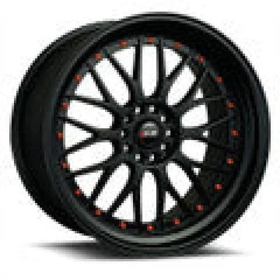 Black multi-spoke car wheel for QuadBoss Qb Reflect UTV Drink Holder setup