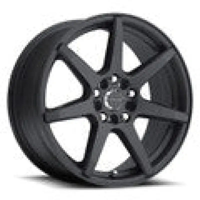 Matte black six-spoke wheel for QuadBoss QBoss A-Arm Kits 420752, QBoss A-Arm Kits