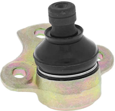 Automotive quadboss qboss ball joint kit with black rubber boot and gold metal base