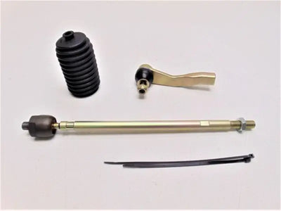 Automotive steering linkage components with QuadBoss Qboss pad retaining pin for secure fit