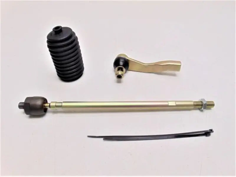 Automotive steering linkage components with QuadBoss Qboss pad retaining pin for secure fit