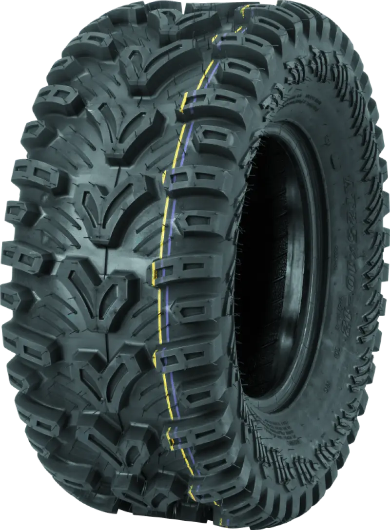 QuadBoss QBT448 Utility Tire - 25x10-12, 6-ply, with enhanced traction and durable construction for off-road vehicles.