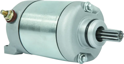 Silver electric motor with splined shaft for QuadBoss Sportsman to maintain optimal engine temperature