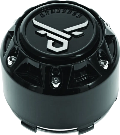 Black QuadBoss wheel cap for QuadBoss wheels, fits 110 size wheel cap