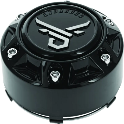 Black quadboss wheel cap for the QuadBoss Wheel Cap 137/156 series