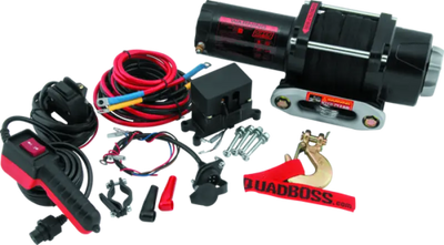 QuadBoss Winch 3500Lb W/Synthetic Rope - 608703 - Winches & Hitches
