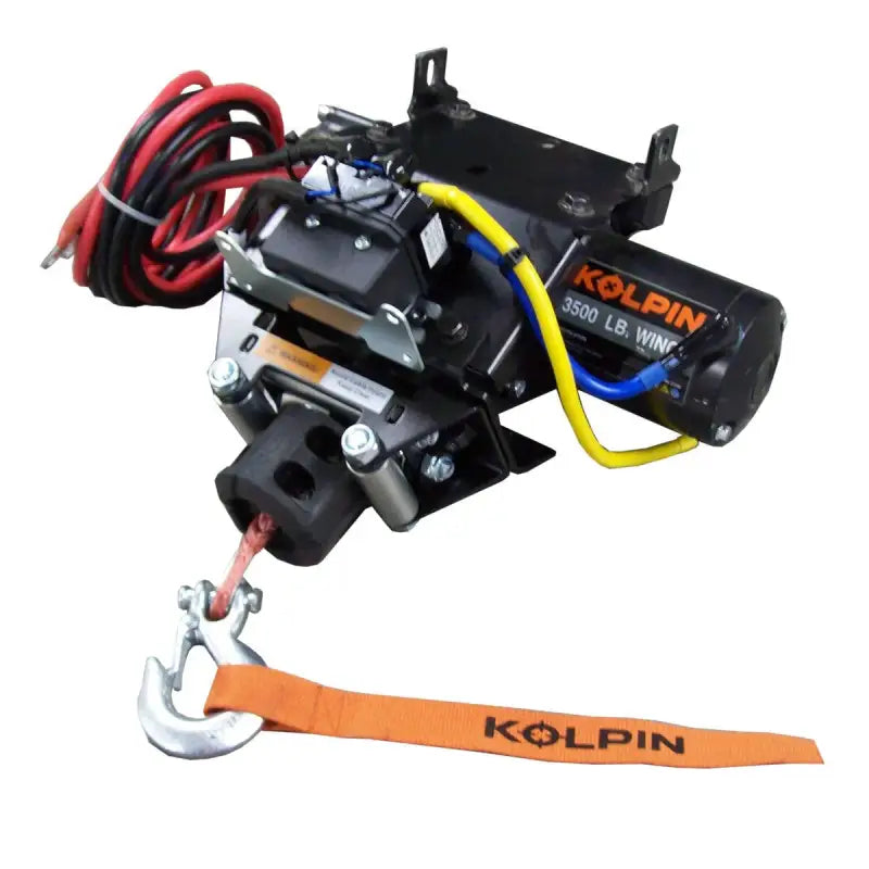 Quick Mount Winch 3500 Steel Hon for RV, automotive, powersports, off-road, marine, truck accessories & interior, truck bed, pre-spooled, with mount bracket, power cables, dash mount control, rubber stop roller, AVADA - Best Sellers