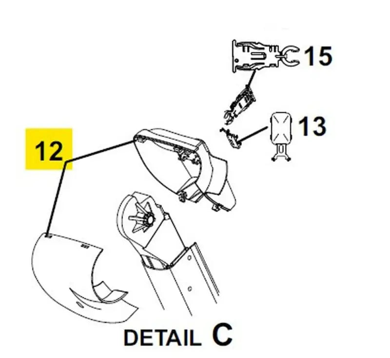 R001932-006 Carefree Cover Kit Idler Alt Blk