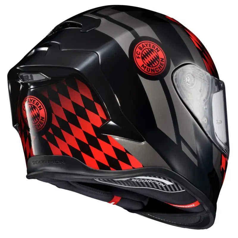 R1-1304 Scorpion Exo Exo-R1 Air Full Face Helmet Fc Bayern Munchen Md - Helmets