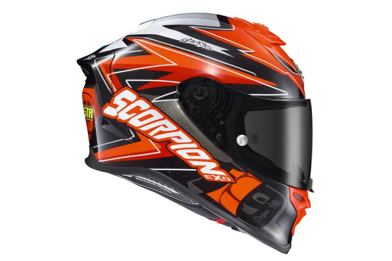 R1-3034 Scorpion Exo Exo-R1 Air Full Face Helmet Bautista Red/Black/White Md - Helmets