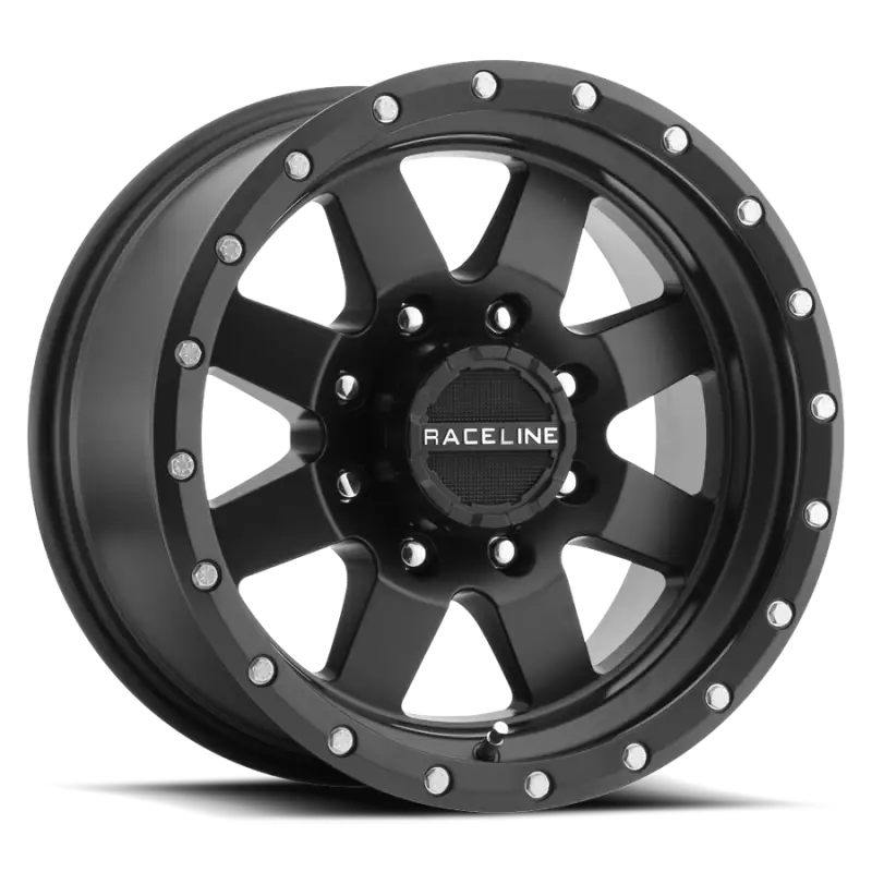 Raceline 935B Defender 15x8in / 5x114.3 BP / -24mm Offset / 83.82mm Bore - Satin Black Wheel - Wheels