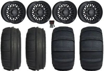 Raceline A13B-57056 + 10 Omega 15X7 4/156 5 + 2 ( + 10Mm) Satin Black - Wheels