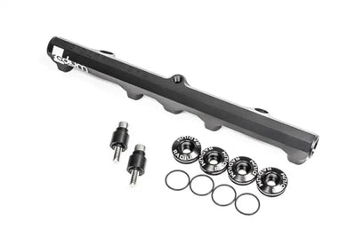 Radium Engineering Nissan KA24DE Top Feed Conversion Fuel Rail with fittings and seals.