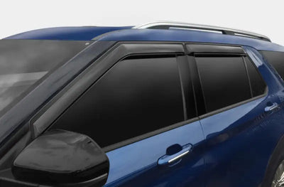 Rainguard Aerodynamic Design; Tape-On; Smoke; Acrylic; Set Of 4 - Truck & Automotive