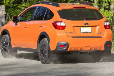 Rally Armor 13-17 Subaru Crosstrek XV Black UR Mud Flap w/ Teal Altered Font Logo - Body & Protection