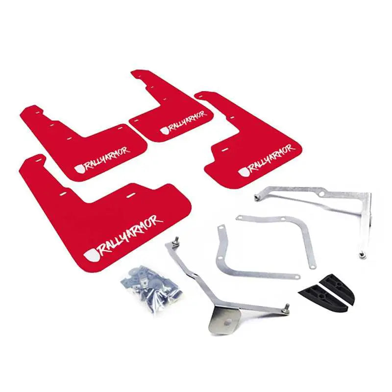 Rally Armor Rally Armor 15+ Subaru WRX & STi Sedan Only UR Red Mud Flap w/ White Logo and Altered Font