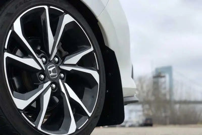 Rally Armor 16-19 Honda Civic Si UR Red Mud Flap w/ Black Logo 