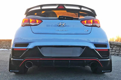 Rally Armor 2019+ Hyundai Veloster N UR Black Mud Flap w/ Red Logo 