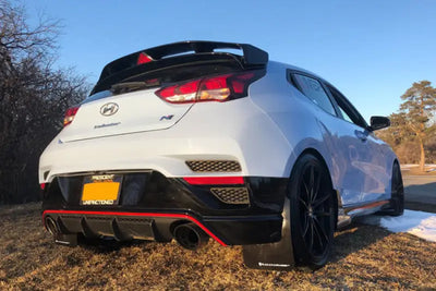 Rally Armor 2019+ Hyundai Veloster N UR Red Mud Flap w/ White Logo 