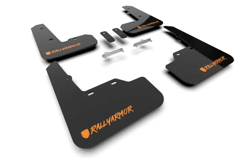 Rally Armor 2022 + Subaru WRX Black UR Mud Flap Altered Font Orange Logo - Body & Protection