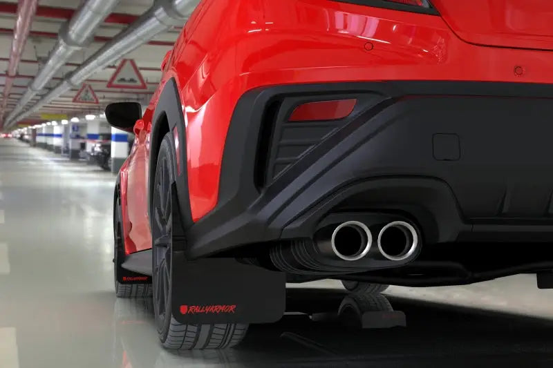 Rally Armor 2022 + Subaru WRX Black UR Mud Flap Altered Font Red Logo - Body & Protection