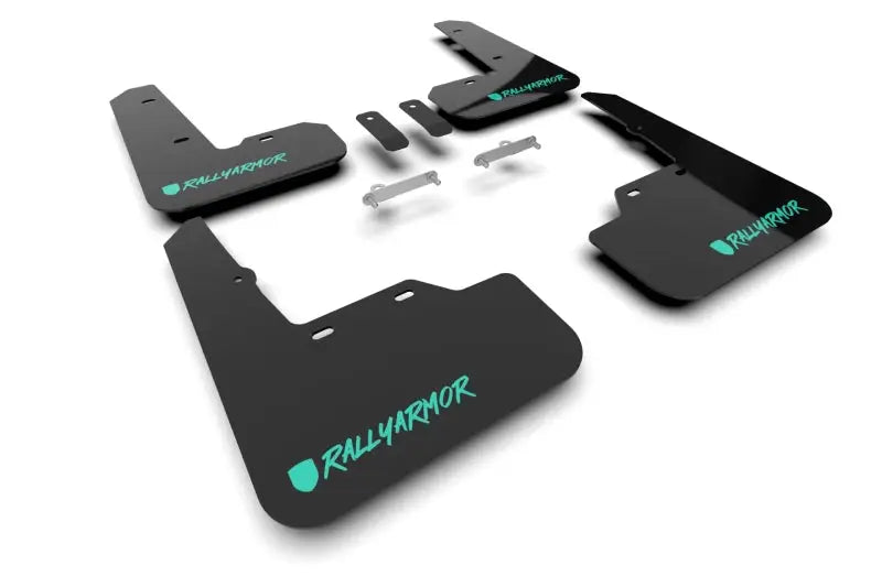 Rally Armor 2022 + Subaru WRX Black UR Mud Flap Altered Font Teal Logo - Body & Protection