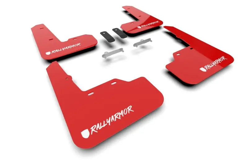 Rally Armor 2022 + Subaru WRX Red UR Mud Flap Altered Font White Logo - Body & Protection