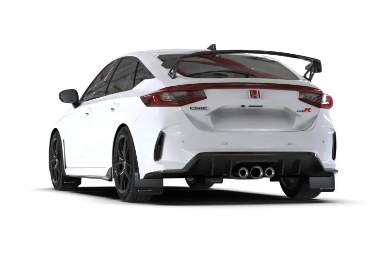Rally Armor 2023 + Honda Civic Type R Black Mud Flap White Logo - Truck & Automotive
