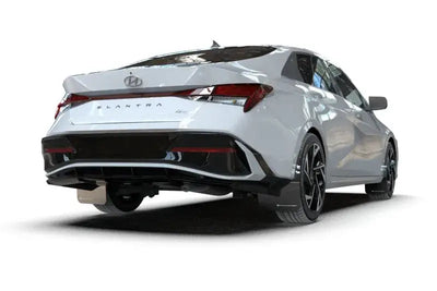 Rally Armor 2024 + Hyundai Elantra N Line Black Mud Flap w/ White Logo - Body & Protection