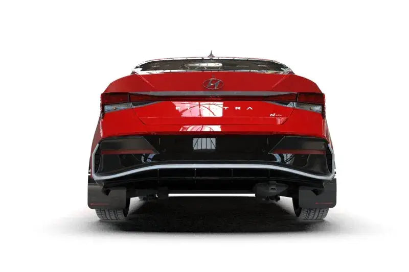 Rally Armor 2024 + Hyundai Elantra N Line Black Mud Flap w/ White Logo - Body & Protection