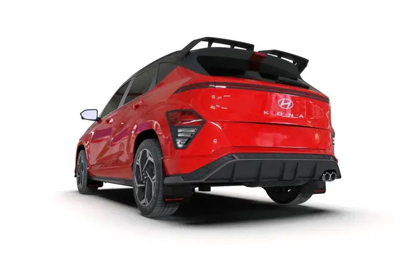 Rally Armor 2024 Hyundai Kona N Line Black UR Mud Flap w/ Grey Logo - Body & Protection