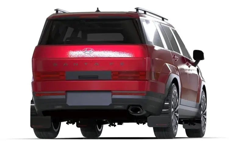 Rally Armor 2024 + Hyundai Santa Fe Black Mud Flap w/ Dark Grey Logo - Body & Protection