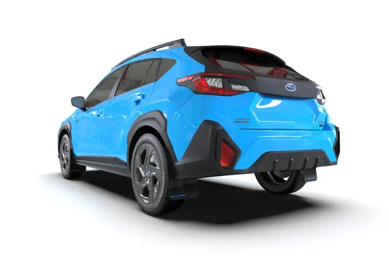 Rally Armor 2024 Subaru Crosstrek Black UR Mud Flap White Logo - Truck & Automotive