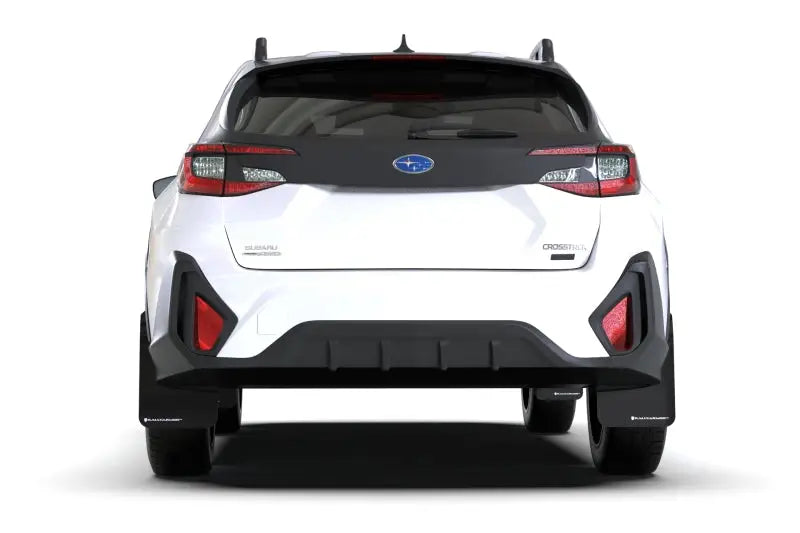 Rally Armor 2024 Subaru Crosstrek Black UR Mud Flap White Logo - Truck & Automotive