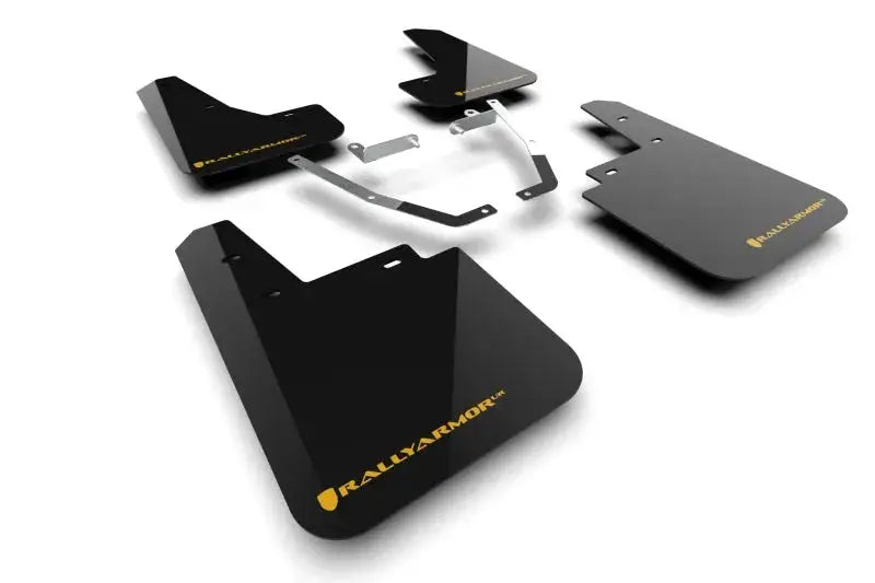 Rally Armor Black UR Mudflap with Wild-Orange Logo for 2024 Subaru Crosstrek Wilderness, No-Drill Required
