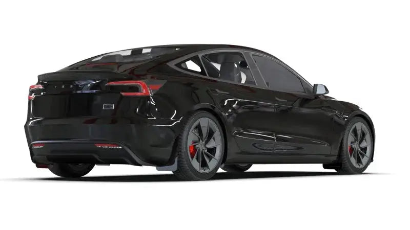 Rally Armor 2024 Tesla Model 3 Highland Black UR Mud Flap Metallic Logo - Body & Protection