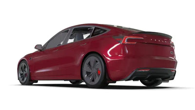 Rally Armor 2024 Tesla Model 3 Highland Black UR Mud Flap White Logo - Body & Protection
