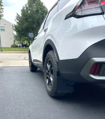 Black Rally Armor urethane mud flaps for 2019 Subaru Forester
