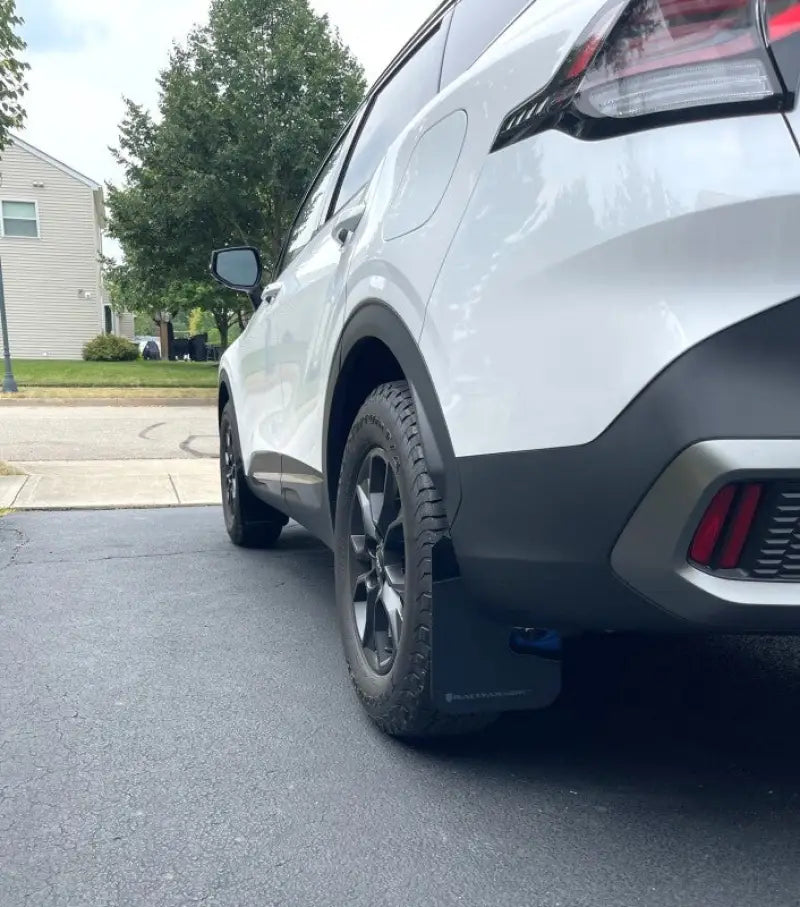 Black Rally Armor urethane mud flaps for 2019 Subaru Forester