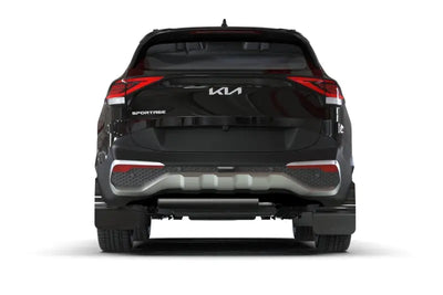Black 2019 Kia Sportage SUV with urethane mud flaps